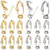 SUNNYCLUE 40Pcs 2 Colors Brass Clip-on Earring Converters Findings KK-SC0004-18-1