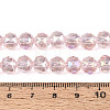 AB Color Plated Transparent Glass Round Beads Strands EGLA-T029-8mm-12T-13-4