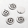 Non-Tarnish Spray Painted Stainless Steel Steampunk Charms STAS-I051-E01-1