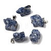 Natural Blue Spot Jasper Pendants G-B127-02P-06-2