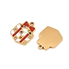 Christmas 304 Stainless Steel Enamel Pendants SA-CBA85C0-02B-G-2