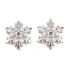 Christmas Brass Clear Cubic Zirconia Beads KK-B186-03P-1