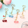 Alloy Enamel with Resin Pendant Decorations HJEW-YW00447-01-5