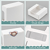 Square Paper Storage Gift Boxes with Clear Visible Window CON-WH0095-65B-4