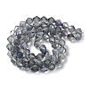 Electroplate Transparent Glass Beads Strands EGLA-I019-HR02-3