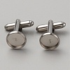 304 Stainless Steel Cuff Button STAS-WH0022-95P-1