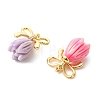 3Pcs 3 Colors Dyed Natural Shell Pendants PALLOY-JF05411-2