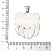 304 Stainless Steel Pendants STAS-V008-02AS-3