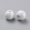 Glazed Porcelain Beads PORC-D001-16mm-04-2