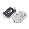 Alloy Twelve Constellations Series Big Pendants PALLOY-O107-01P-09-3