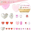 385Pcs Valentine's Day Theme Opaque/Transparent Acrylic Beads MACR-FS0001-93-5