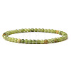 4mm Round Natural Jade Beads Bracelet for Men KG3069-28-1