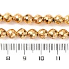 Electroplated Synthetic Non-magnetic Hematite Beads Strands G-H027-B01-04-5