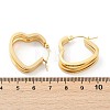 Heart 304 Stainless Steel Hoop Earrings EJEW-L287-070G-01-5