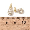 Brass Micro Pave Cubic Zirconia Charms RB-I077-15G-RS-3