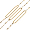 304 Stainless Steel Enamel Dapped Chain Oval Link Chains CHS-K021-15G-10-1