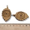 Wooden Pendant Cabochon Settings WOOD-XCP0001-94A-3