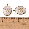 304 Stainless Steel Enamel Pendants STAS-I371-02G-01-3