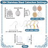 DIY Blank Dome Earring Making Kit DIY-SC0021-61-2