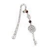 Mother's Day Key & Infinity Love Heart Pendant Bookmark with Gemstone AJEW-JK00259-3