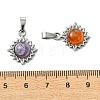 Natural Mixed Gemstone Pendants PALLOY-JF05903-3