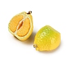 Opaque Resin Imitation Fruit Pendants RESI-H045-01B-02-2