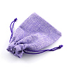 Polyester Imitation Burlap Packing Pouches Drawstring Bags X-ABAG-R005-14x10-03-3