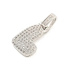 Brass Micro Pave Clear Cubic Zirconia Pendants KK-B099-01P-L-2