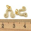 Rack Plating Brass Micro Pave Cubic Zirconia Pendants KK-K386-02D-G-3