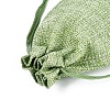 Polyester Imitation Burlap Packing Pouches Drawstring Bags X-ABAG-R005-14x10-02-2