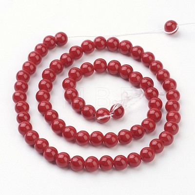 Natural Mashan Jade Round Beads Strands X-G-D263-6mm-XS31-1