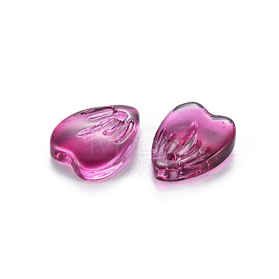 Transparent Spray Painted Glass Charms GLAA-S190-020F-01-1