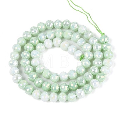 Anti-Tarnish Electroplate Glass Beads Strands X-GLAA-N056-6mm-09-1