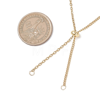 304 Stainless Steel Cable Chain Twisted Chain Slider Necklace Making AJEW-JB01512-01-1