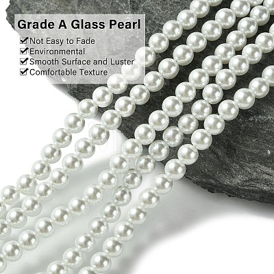 Eco-Friendly Glass Pearl Beads GLAA-S173-5mm-01-1