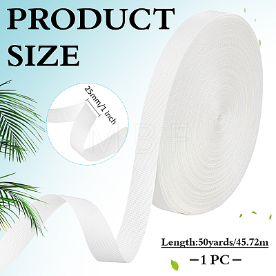 Flat Nylon Ribbons OCOR-WH0120-52B-1
