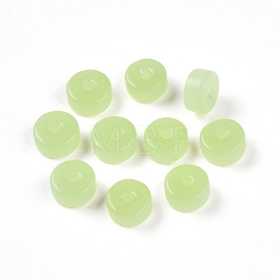 Imitation Jade Glass Beads GLAA-N007-6x3mm-B01-1