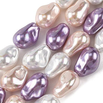 Electroplated Glass Beads Strands GL-CBA89C7-01C-1