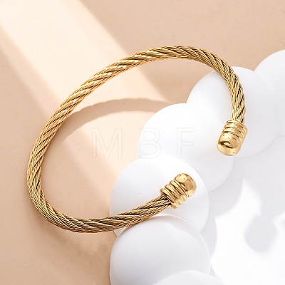 304 Stainless Steel Cuff Bangles BJEW-G584-05D-1