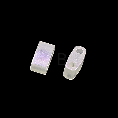 Glass 2-Hole Baking Paint Glass Seed Beads GLAA-G130-01D-1