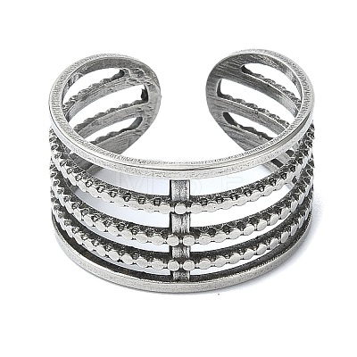 304 Stainless Steel Cuff Rings RJEW-M019-59P-1