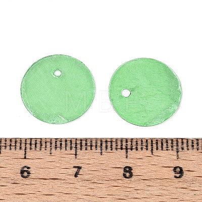 Spray Painted Natural Capiz Shell Disc Charms X1-BSHE-T014-02E-1