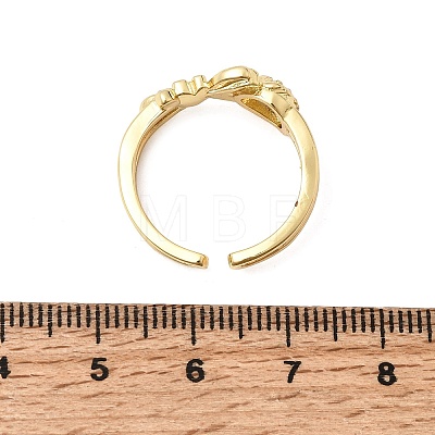 Brass Cuff Open Rings for Women RJEW-C164-05C-G-1