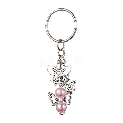 Angel Acrylic & Alloy Pendant Keychain KEYC-JKC00656-1