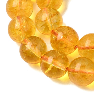Natural Citrine Beads Strands G-E326-10mm-01A-1