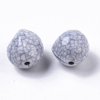 Crackle Opaque Acrylic Beads CACR-N003-16-1