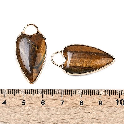 Natural Tiger Eye Pendants G-G193-02G-10-1