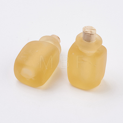 Handmade Lampwork Perfume Bottle Pendants LAMP-P044-O-1