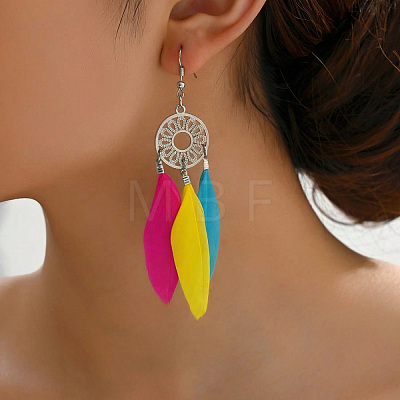 Zinc Alloy Drop Earrings for Women JP0442-1