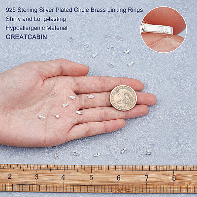 CREATCABIN 20Pcs 925 Sterling Silver Snap on Bails STER-CN0001-10-1